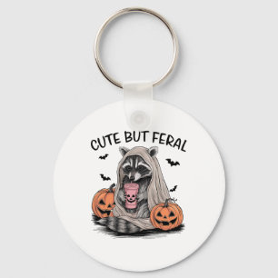 Llavero Gracioso Racco De Halloween Con Calabazas Ts - Cut