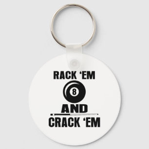 Llavero Gracioso Rack Em Y Crack Em Billiard Pool Billiard