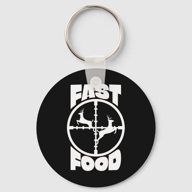 Llavero Gracioso regalo de caza de venados de comida rápid (Anverso)