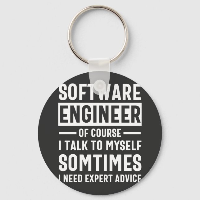 Llavero Gracioso regalo de ingeniero de software de progra (Anverso)