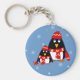 Llavero Gracioso regalo de Navidades de pequeños pingüinos