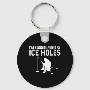 Llavero Gracioso Regalo De Pesca De Hielo Para Hombres Muj