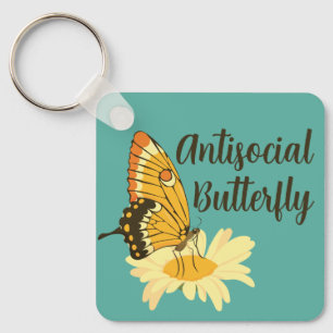 Llavero Gracioso regalo para Mariposa Antisocial Introvert