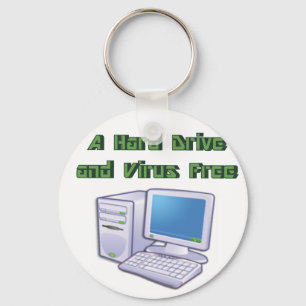 Llavero Gracioso Retro Virus Free Computer Geek Nerd