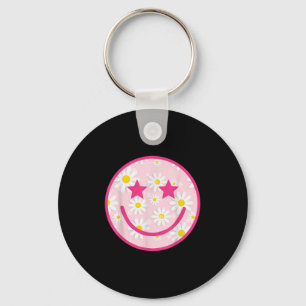 Llavero Gracioso Rosa Feliz Cara Daisy Flor Sonrisa Face T