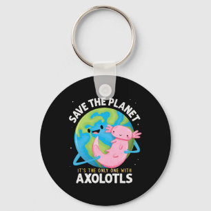 Llavero Gracioso Salven Al Planeta Chicas Axolotl Maestros