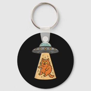 Llavero Gracioso Secuestro De Gato Alien Ufo Spaceship Kit