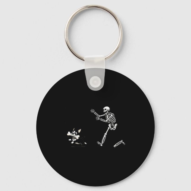 Llavero Gracioso Skeleton persiguiendo a la perrera de Hal (Anverso)