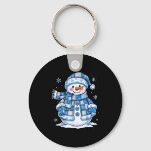 Llavero Gracioso Snowman Snowflake Feliz Navidad