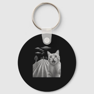 Llavero Gracioso Sorprendido De Selfie De Gato Asustado Co