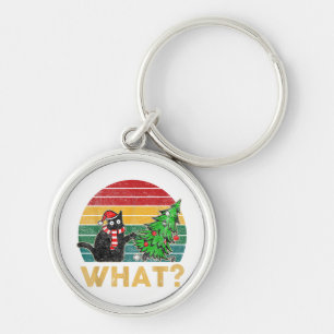 Llavero Gracioso suéter Navidad Shirt Naughty Cat San