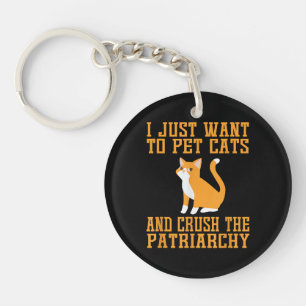 Llavero Graciosos gatos Mascotas y aplastar la camiseta de