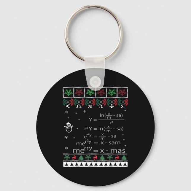 Llavero Graciosos Math Teachers Navidades De Feliz Navidad (Anverso)