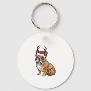 Llavero Graciosos Navidades de Bulldog franceses
