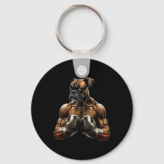 Llavero Graciosos Regalos De Boxeo De Boxeo De Perro Para  (Anverso)