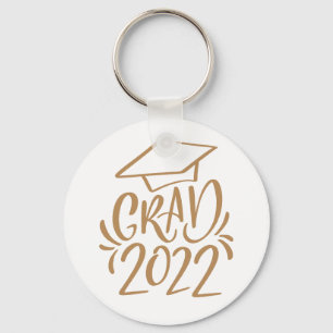 Llavero Grad 2022 Cap Gold con letras manuales