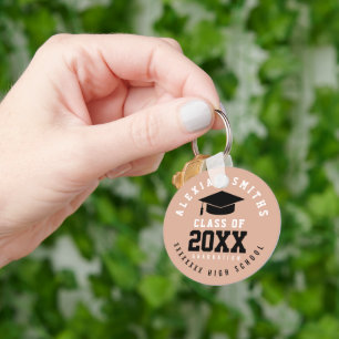 Llavero Grad Keychain con su nombre y año de clase
