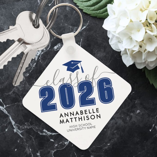 Llavero Graduación Azul (Graduate Blue Graduation keychain)