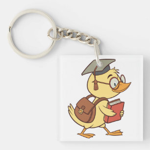 Llavero Graduación de estudiante de pato Personalizado int