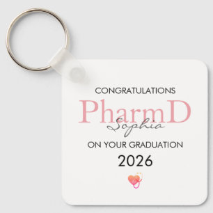 Llavero Graduación de Farmacéutico Personalizada Nombre Añ