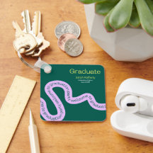 Graduación tipografía verde colorida moderna