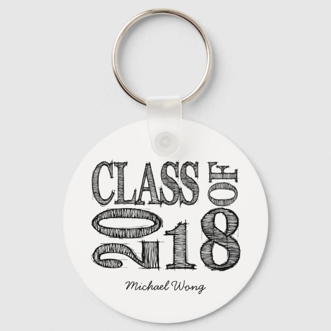 Llavero Graduaciones 2018 de Fun & Simple Pen Sketch Class (Anverso)