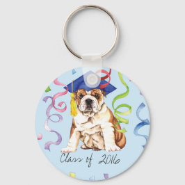 Llavero Graduado de bulldog