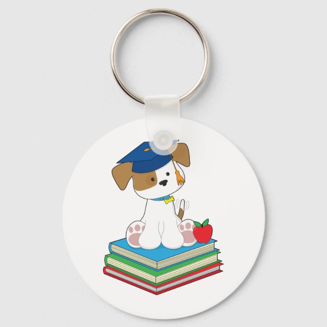 Llavero Graduado De Cachorro Cuto (Anverso)