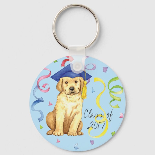 Llavero Graduado de laboratorio amarillo (Anverso)