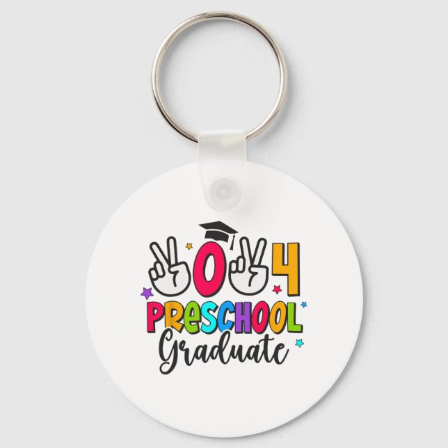 Llavero Graduado De Preescolar El Último Día De Graduación (Anverso)