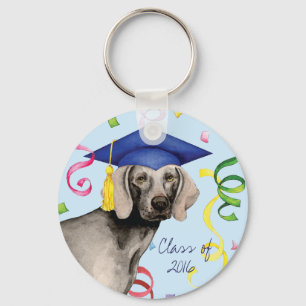 Llavero Graduado de Weimaraner