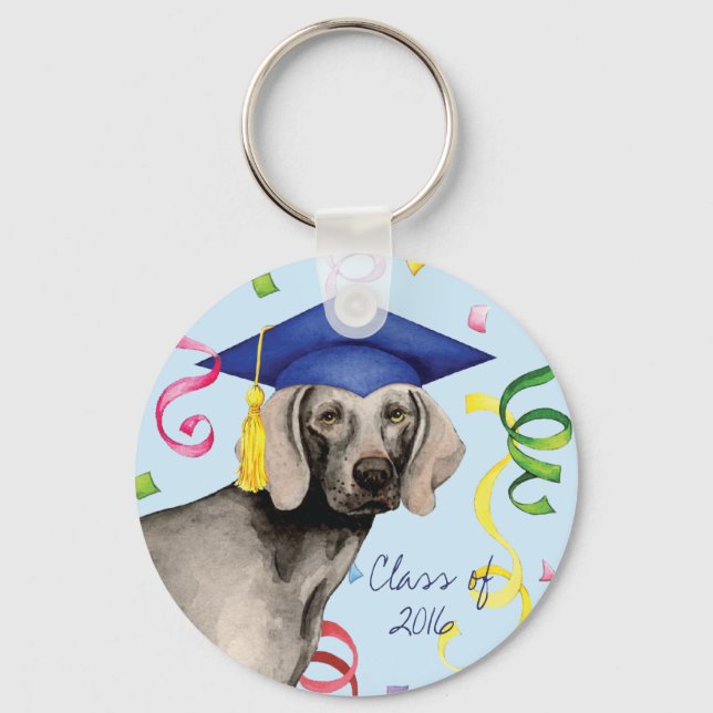 Llavero Graduado de Weimaraner (Anverso)