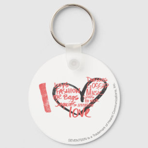 Llavero Graffiti rosa del corazón