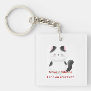 Llavero Gráfica de gato motivacional
