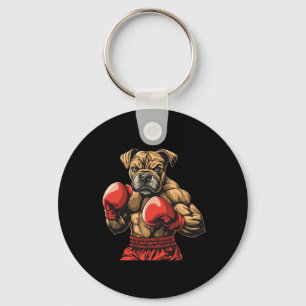 Llavero Gráfica De Guantes De Boxeo De Perro De Boxer Para