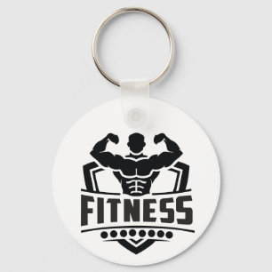 Llavero Gráfica de motivación de fitness   Vida fuerte y a