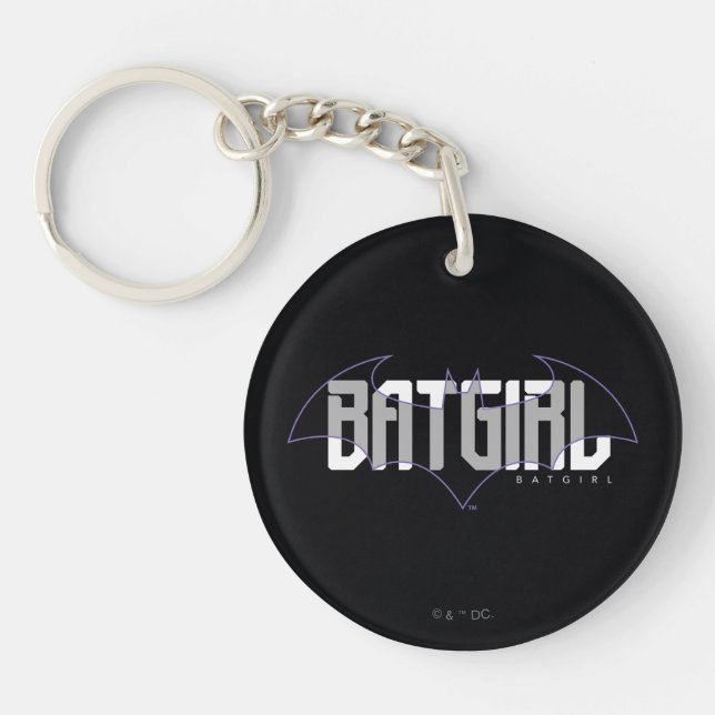 Llavero Gráfica de nombre de alta tecnología de Batgirl (Frente)