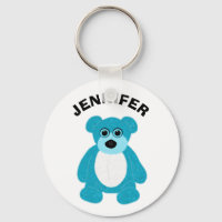 Gráfica de oso de peluche azul brillante personali