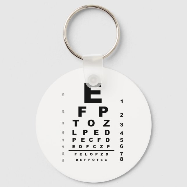 Llavero Gráfica de prueba ocular (Anverso)