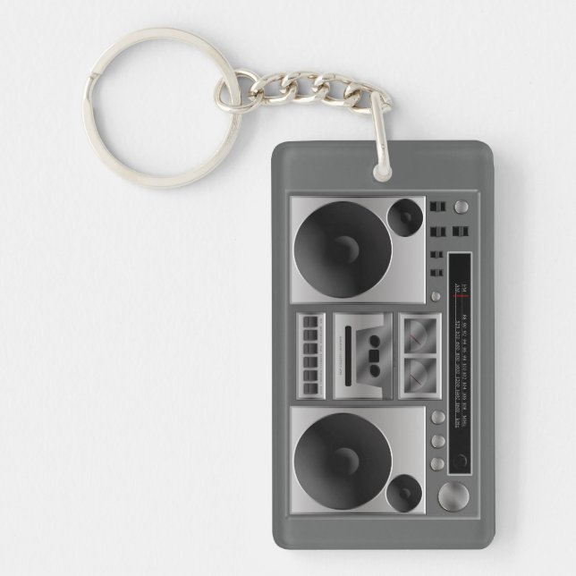 Llavero Gráfica de radio Boombox (Frente)