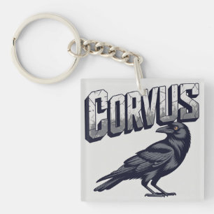 Llavero Gráfica del Mascota Cuervo Corvus