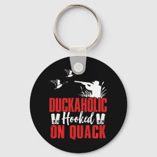 Llavero Gráfica divertida de caza de duckaholic para hombr