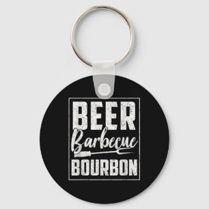Llavero Gráfica divertida de cerveza de barbacoa Carne par