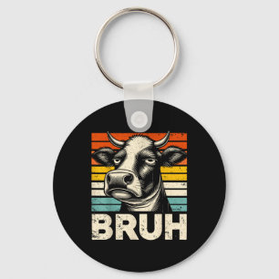 Llavero Gráfica divertida de meme Cow Bruh para niños Chic