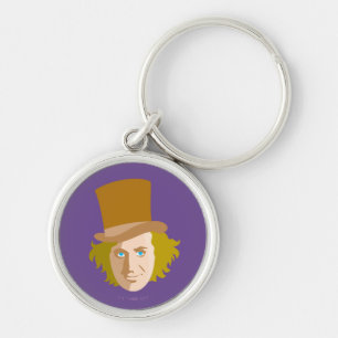 Llavero Gráfica facial estética de Willy Wonka