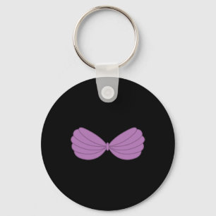 Llavero Gráfica Personalizado de Mermaid Purple Seashell B