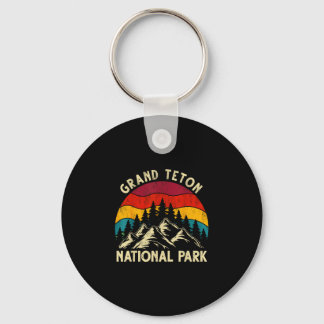 Llavero Gráfica retro vintage parque nacional grand teton