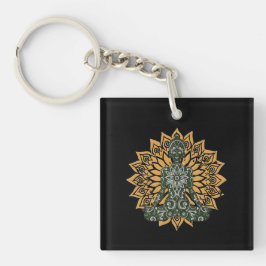Llavero Gráfica Zen de Loto de Yoga