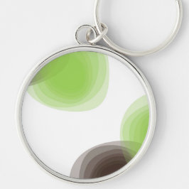 Llavero Gráfico abstracto verde, moderno, simple, floral