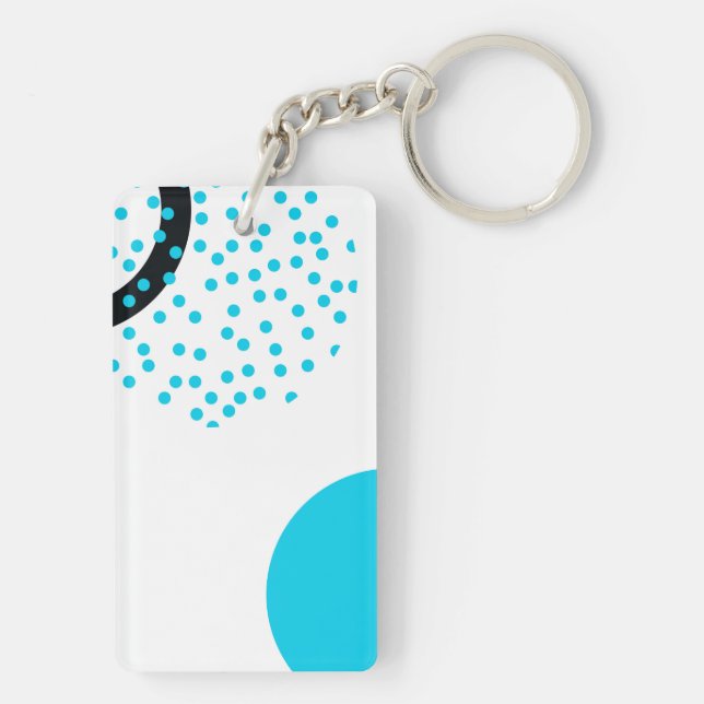 Llavero Gráfico circular urbano moderno, simple, moderno (Atrás)